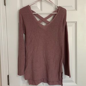 Criss-Cross Blush Longsleeve